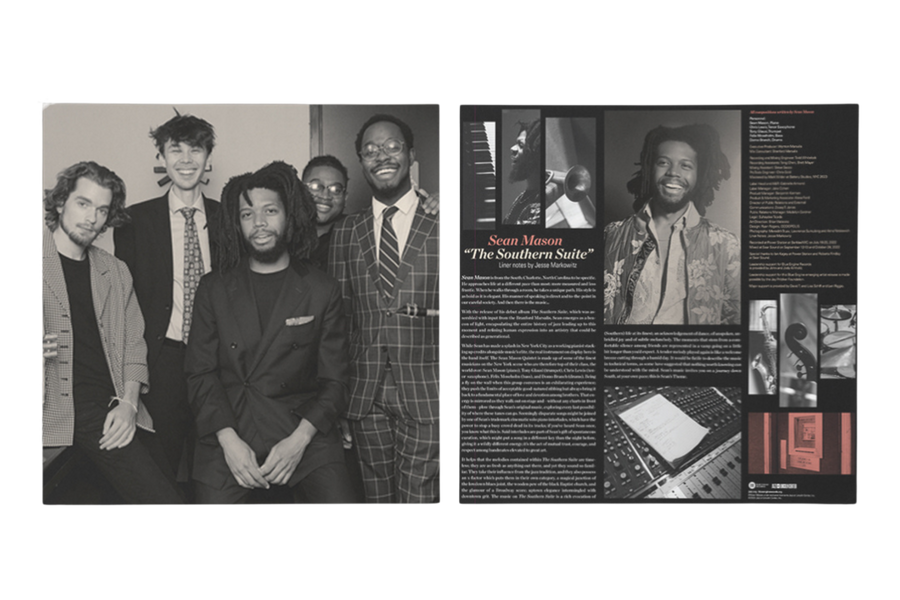 The Southern Suite - gatefold liner notes with band photo and Sean Mason portrait